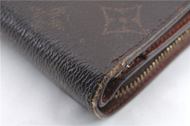 Authentic Louis Vuitton Monogram Compact Zip Bifold Wallet M61667 LV 1371D