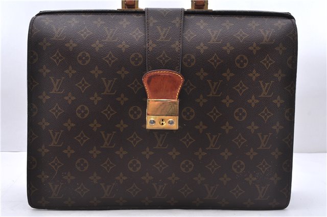 Authentic Louis Vuitton Monogram Serviette Fermoir Briefcase Old Model LV 1371E