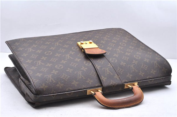 Authentic Louis Vuitton Monogram Serviette Fermoir Briefcase Old Model LV 1371E