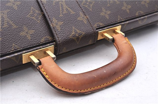 Authentic Louis Vuitton Monogram Serviette Fermoir Briefcase Old Model LV 1371E