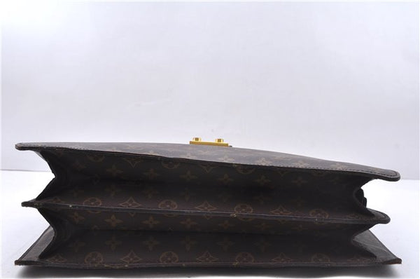 Authentic Louis Vuitton Monogram Serviette Fermoir Briefcase Old Model LV 1371E