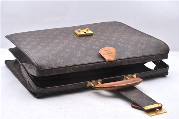Authentic Louis Vuitton Monogram Serviette Fermoir Briefcase Old Model LV 1371E