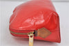 Auth Louis Vuitton Vernis Pochette Cosmetic Pouch Bicolor Red M91721 LV 1372D