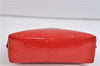Auth Louis Vuitton Vernis Pochette Cosmetic Pouch Bicolor Red M91721 LV 1372D