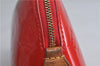 Auth Louis Vuitton Vernis Pochette Cosmetic Pouch Bicolor Red M91721 LV 1372D