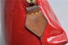 Auth Louis Vuitton Vernis Pochette Cosmetic Pouch Bicolor Red M91721 LV 1372D