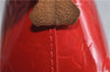 Auth Louis Vuitton Vernis Pochette Cosmetic Pouch Bicolor Red M91721 LV 1372D