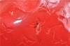 Auth Louis Vuitton Vernis Pochette Cosmetic Pouch Bicolor Red M91721 LV 1372D