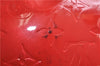 Auth Louis Vuitton Vernis Pochette Cosmetic Pouch Bicolor Red M91721 LV 1372D