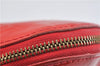 Auth Louis Vuitton Vernis Pochette Cosmetic Pouch Bicolor Red M91721 LV 1372D