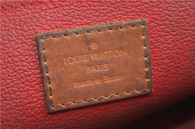 Auth Louis Vuitton Vernis Pochette Cosmetic Pouch Bicolor Red M91721 LV 1372D