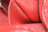Auth Louis Vuitton Vernis Pochette Cosmetic Pouch Bicolor Red M91721 LV 1372D