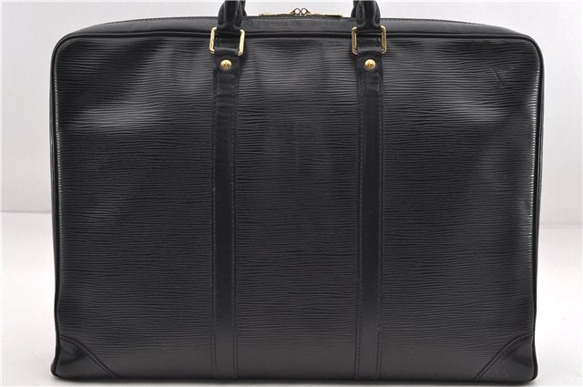 Auth Louis Vuitton Epi Porte Documents Voyage Briefcase Black M59162 LV 1372E