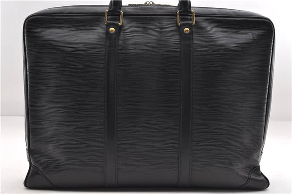 Auth Louis Vuitton Epi Porte Documents Voyage Briefcase Black M59162 LV 1372E