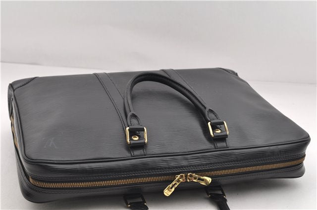 Auth Louis Vuitton Epi Porte Documents Voyage Briefcase Black M59162 LV 1372E