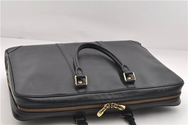 Auth Louis Vuitton Epi Porte Documents Voyage Briefcase Black M59162 LV 1372E