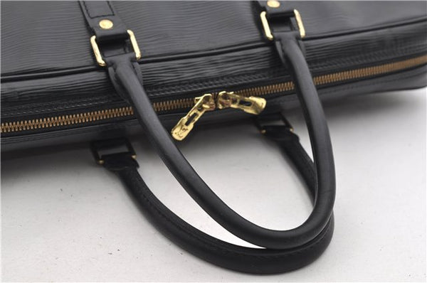 Auth Louis Vuitton Epi Porte Documents Voyage Briefcase Black M59162 LV 1372E