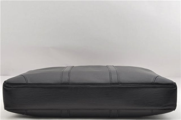 Auth Louis Vuitton Epi Porte Documents Voyage Briefcase Black M59162 LV 1372E