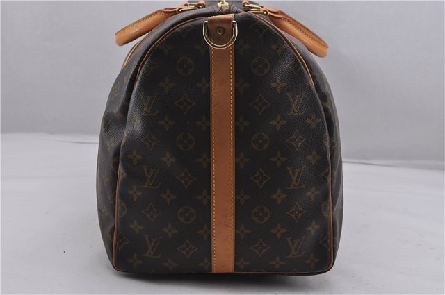 Authentic Louis Vuitton Monogram Keepall Bandouliere 55 M41414 Boston Bag 1372F