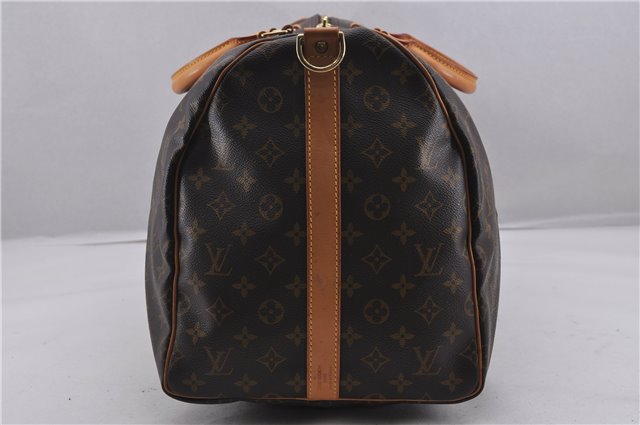 Authentic Louis Vuitton Monogram Keepall Bandouliere 55 M41414 Boston Bag 1372F