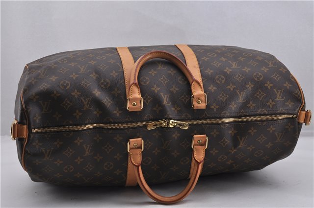 Authentic Louis Vuitton Monogram Keepall Bandouliere 55 M41414 Boston Bag 1372F