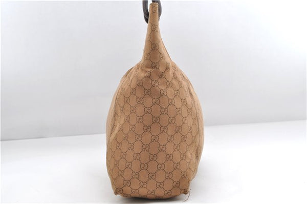 Authentic GUCCI Shoulder Hand Bag GG Canvas Leather 101292 Brown 1373E