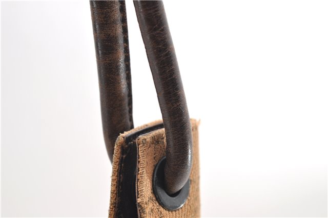 Authentic GUCCI Shoulder Hand Bag GG Canvas Leather 101292 Brown 1373E