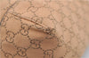 Authentic GUCCI Shoulder Hand Bag GG Canvas Leather 101292 Brown 1373E