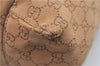 Authentic GUCCI Shoulder Hand Bag GG Canvas Leather 101292 Brown 1373E
