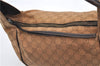 Authentic GUCCI Shoulder Hand Bag GG Canvas Leather 101292 Brown 1373E