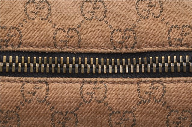 Authentic GUCCI Shoulder Hand Bag GG Canvas Leather 101292 Brown 1373E