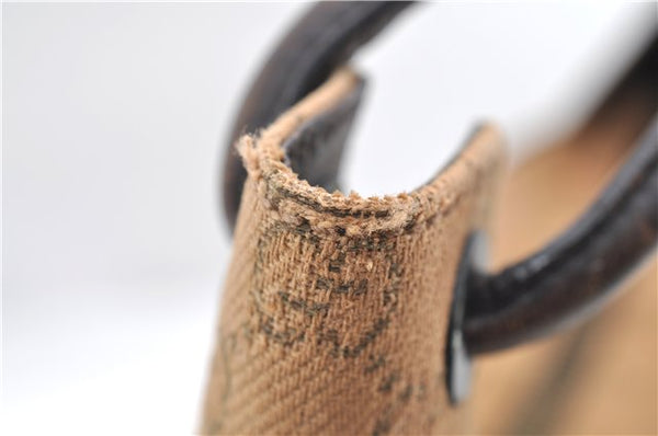 Authentic GUCCI Shoulder Hand Bag GG Canvas Leather 101292 Brown 1373E