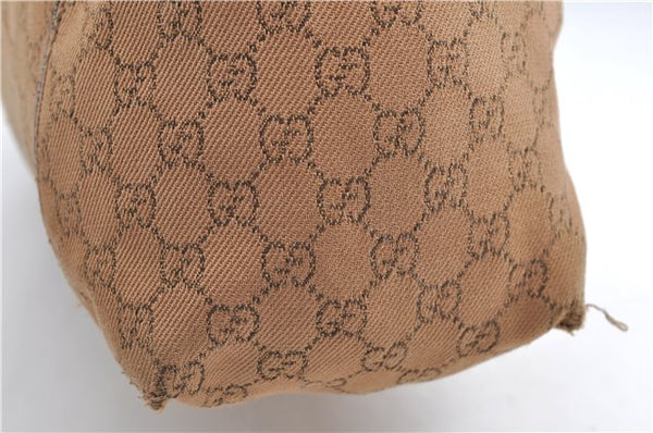 Authentic GUCCI Shoulder Hand Bag GG Canvas Leather 101292 Brown 1373E