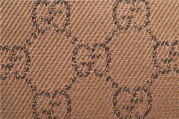 Authentic GUCCI Shoulder Hand Bag GG Canvas Leather 101292 Brown 1373E