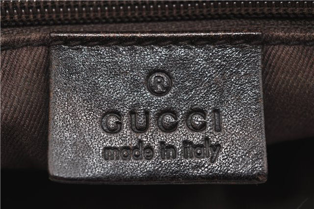 Authentic GUCCI Shoulder Hand Bag GG Canvas Leather 101292 Brown 1373E