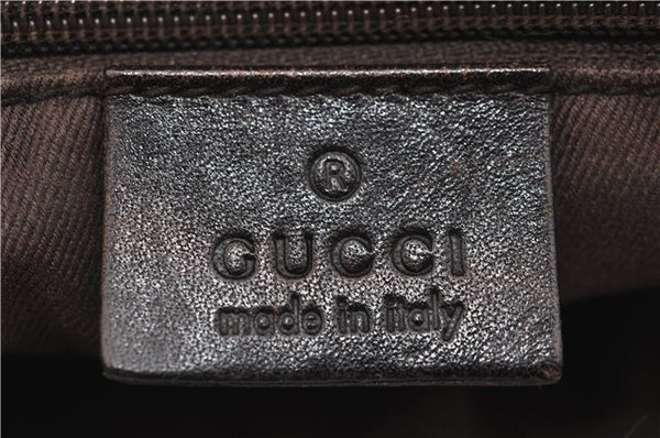 Authentic GUCCI Shoulder Hand Bag GG Canvas Leather 101292 Brown 1373E
