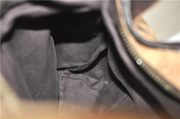 Authentic GUCCI Shoulder Hand Bag GG Canvas Leather 101292 Brown 1373E