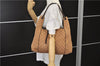 Authentic GUCCI Shoulder Hand Bag GG Canvas Leather 101292 Brown 1373E