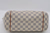 Authentic Louis Vuitton Damier Azur Totally PM Tote Bag White N41280 LV 1373I