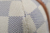 Authentic Louis Vuitton Damier Azur Totally PM Tote Bag White N41280 LV 1373I