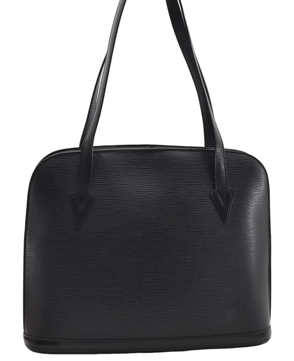 Authentic Louis Vuitton Epi Lussac Shoulder Bag Black M52282 LV 1374E