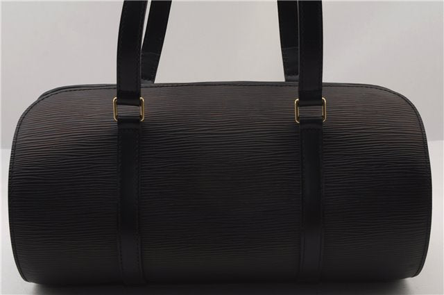 Authentic Louis Vuitton Epi Soufflot Black Hand Bag M52222 LV 1374F