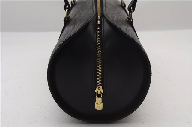 Authentic Louis Vuitton Epi Soufflot Black Hand Bag M52222 LV 1374F