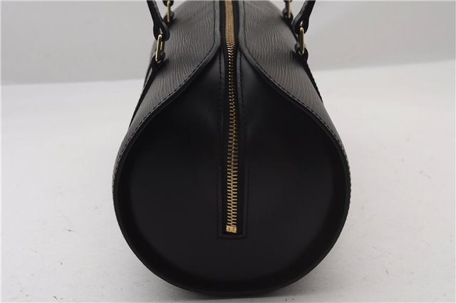 Authentic Louis Vuitton Epi Soufflot Black Hand Bag M52222 LV 1374F