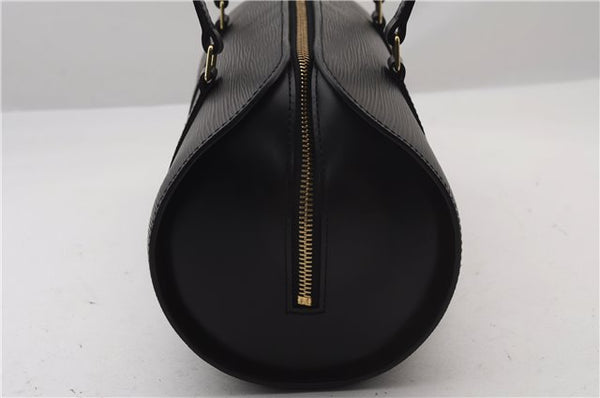 Authentic Louis Vuitton Epi Soufflot Black Hand Bag M52222 LV 1374F