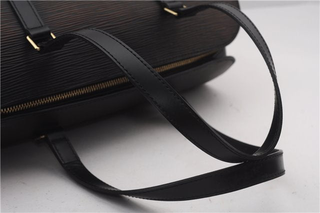 Authentic Louis Vuitton Epi Soufflot Black Hand Bag M52222 LV 1374F