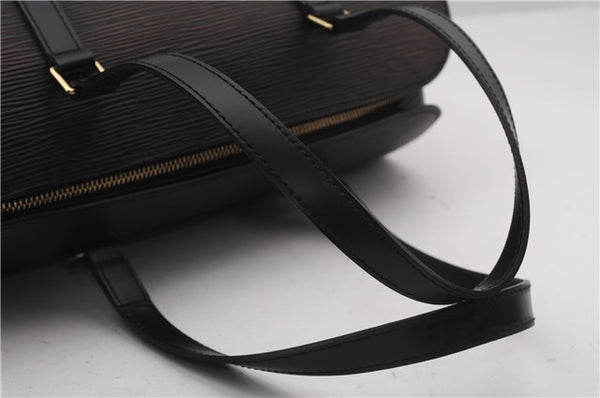 Authentic Louis Vuitton Epi Soufflot Black Hand Bag M52222 LV 1374F