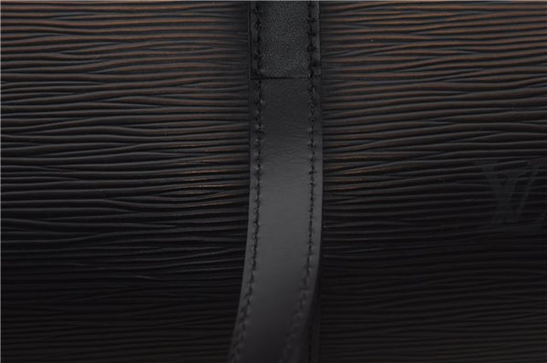 Authentic Louis Vuitton Epi Soufflot Black Hand Bag M52222 LV 1374F