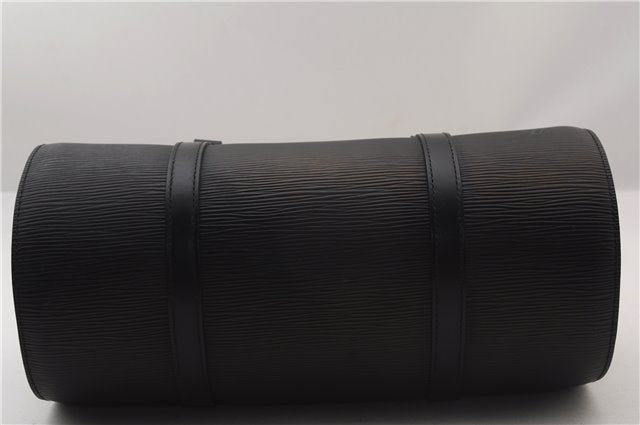 Authentic Louis Vuitton Epi Soufflot Black Hand Bag M52222 LV 1374F