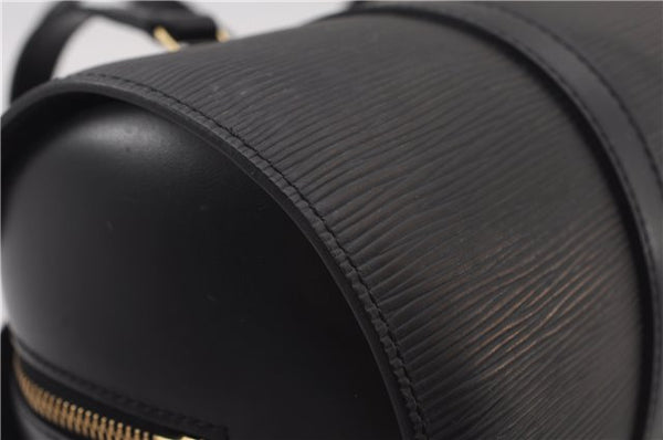 Authentic Louis Vuitton Epi Soufflot Black Hand Bag M52222 LV 1374F